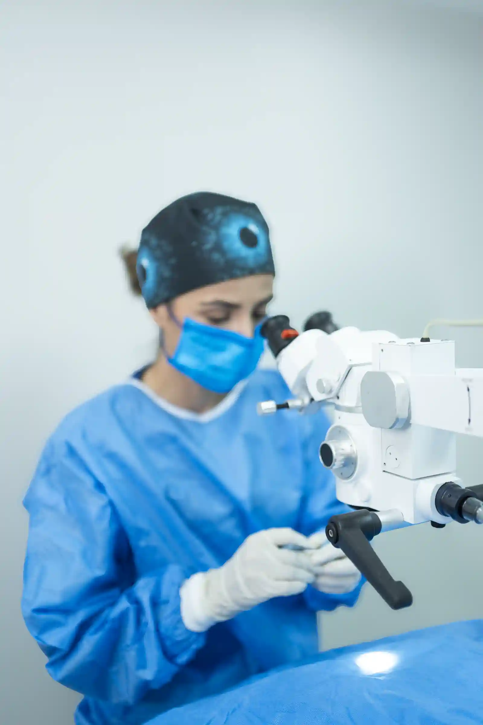 Detalhe da estrutura moderna da clínica