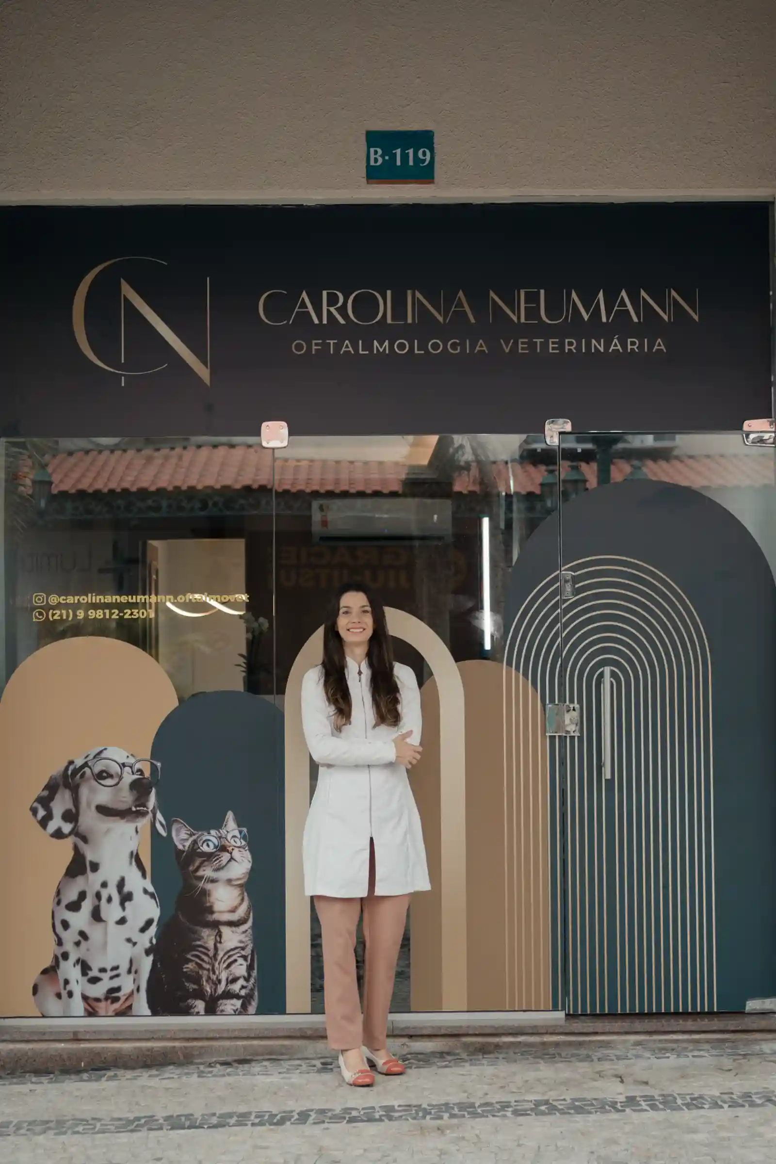 Fachada da clínica de oftalmologia veterinária da Dra. Carolina Neumann